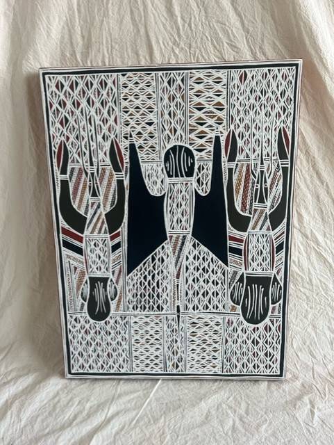 Fish Trap - Painting - Jeremy Gumana